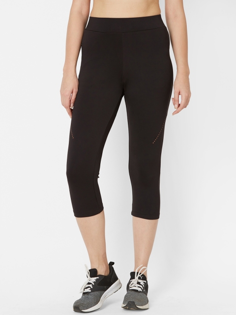 

Sweet Dreams Women Black Solid 3/4th Tights