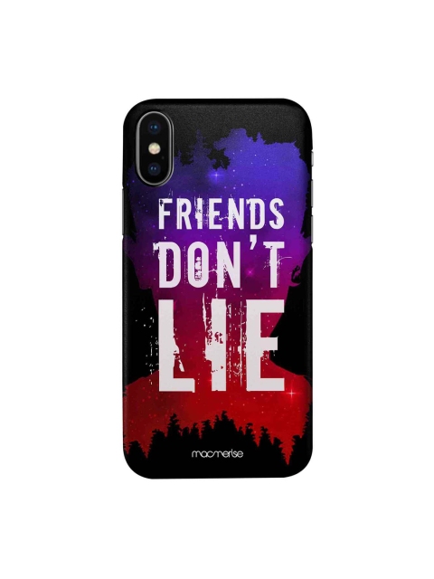 

macmerise Blue & Red Friends Dont Lie Printed aciPhone XS Case