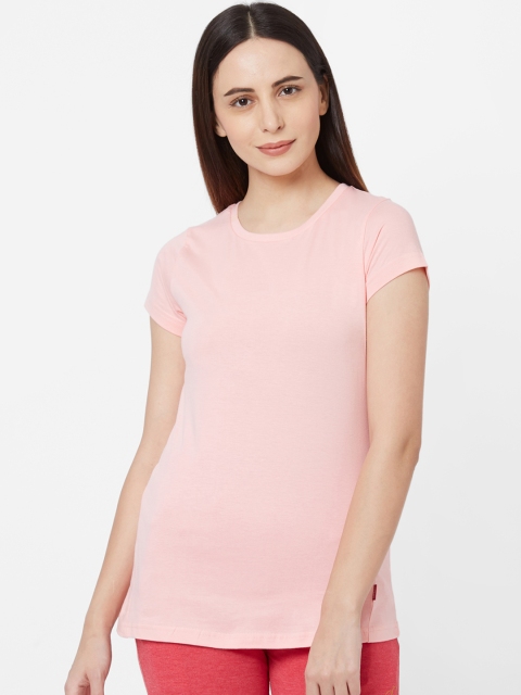 

Sweet Dreams Women Pink Solid Round Neck Lounge T-shirt