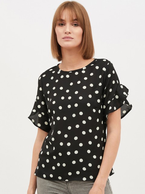 

Harpa Women Black Printed Top