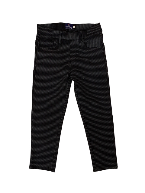 

KiddoPanti Girls Black Striped Treggings