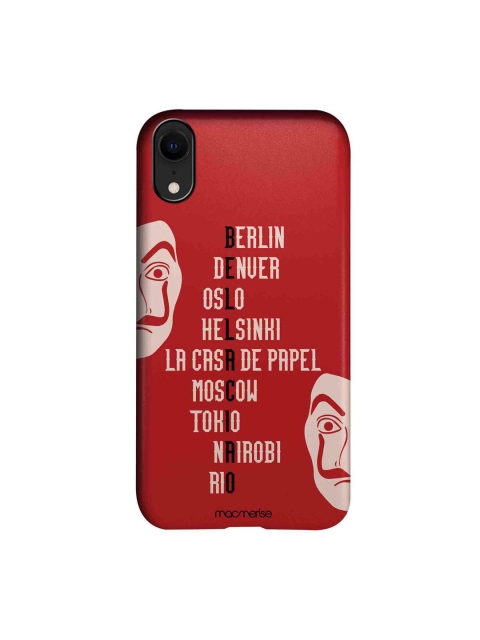 

macmerise Red & White The Heist Squad iPhone XR Mobile Case