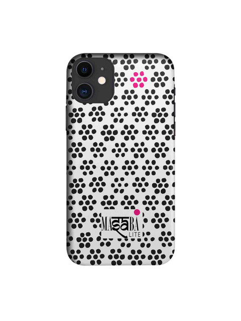 

macmerise White & Black Masaba Boondi Print iPhone 11 Mobile Case