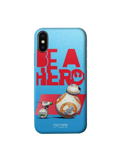 

macmerise Turquoise Blue & Red Be A Hero iPhone XS Case