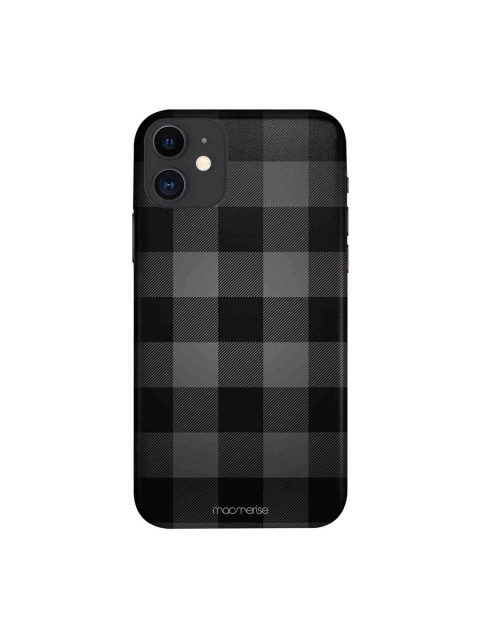 

macmerise Charcoal Grey & Black Checkmate iPhone 11 Mobile Case