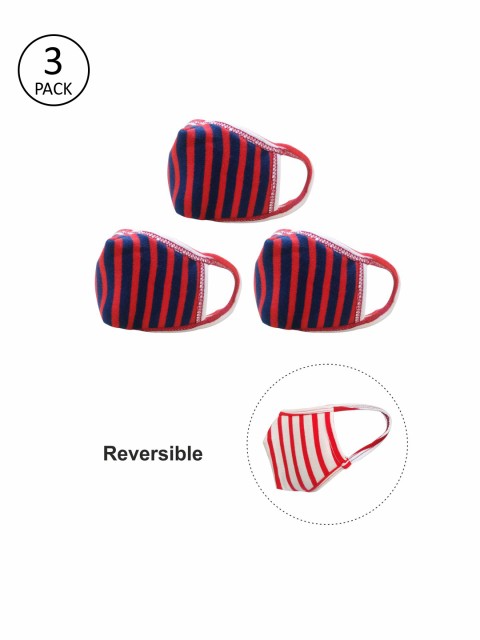 

nestroots Cloth Face Mask Washable Reusable Protective Outdoor Use Pack of 3, Blue