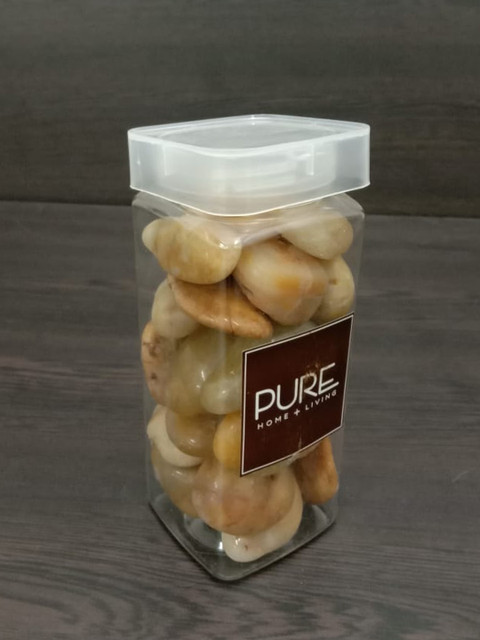 

Pure Home and Living Set of 2 Brown & Transparent Rock Pearlised Pet Bottle