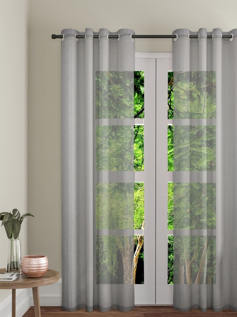 

Soumya Grey Single Premium Lightweight Sheer Long Door Curtain