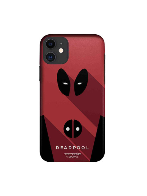 

macmerise Maroon & Black Minimalistic Deadpool Printed iPhone 11 Case