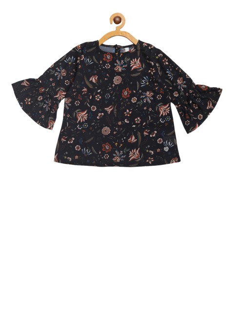 

Pepe Jeans Girls Black & Red Printed Top