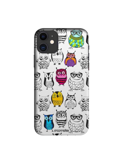 

macmerise Off-White & Black Owl Art iPhone 11 Mobile Case