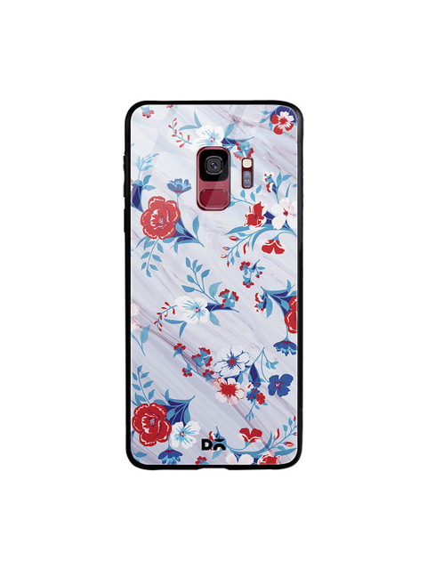 

DailyObjects Grey & Blue Marble Flowers Samsung Galaxy S9 Glass Case