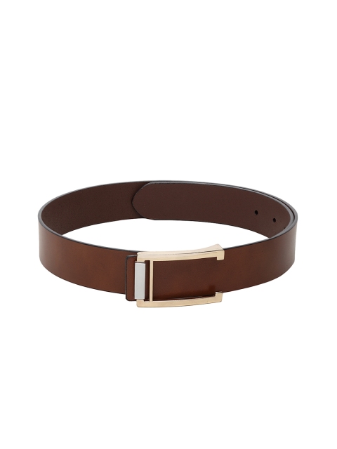 

Carlton London Men Brown Solid Leather Belt
