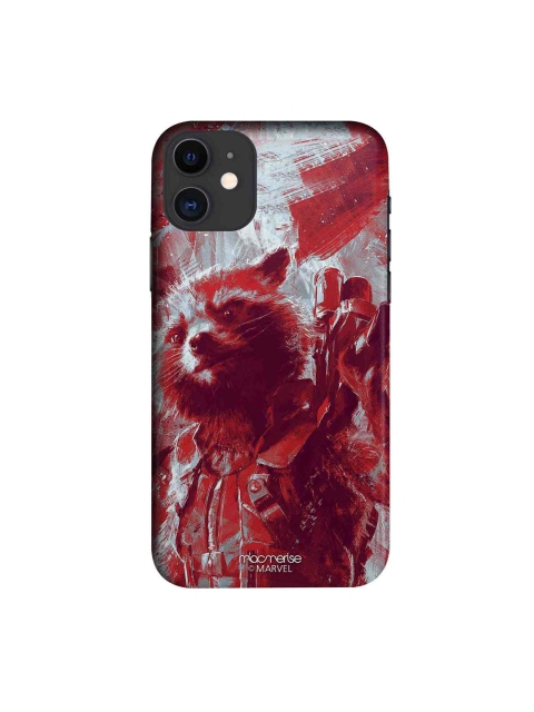 

macmerise Red & Grey Charcoal Art Rocket iPhone 11 Case