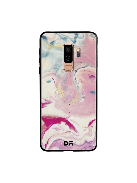 DailyObjects Pink & Cream-Coloured Shades Of Marble Samsung Galaxy S9 Plus Glass Case
