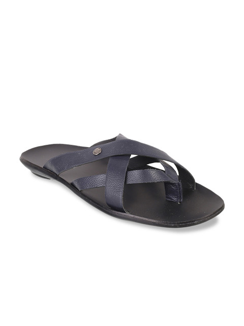 

Mochi Men Blue Leather Comfort Sandals