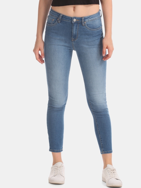 

Aeropostale Women Blue Slim Fit Mid-Rise Clean Look Jeans