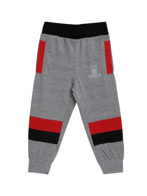 

KIDSCRAFT Boys Grey Solid Slim-Fit Joggers