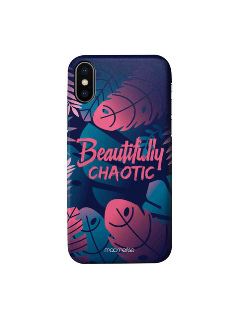 

macmerise Navy Blue & Pink Beautifully Chaotic iPhone XS Mobile Case
