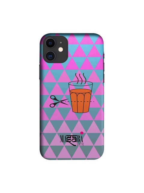 

macmerise Pink & Teal Blue Masaba Cutting Chai iPhone 11 Case