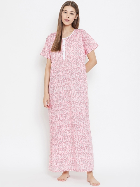 

The Kaftan Company Pink Printed Nightdress