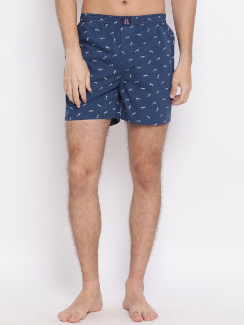

Crimsoune Club Men Navy Blue Printed Boxers BX4080-1