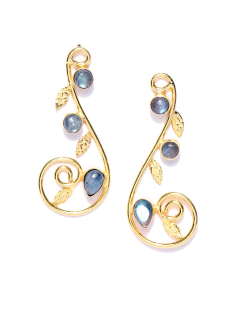 

Blueberry Gold-Plated & Blue Quirky Studs