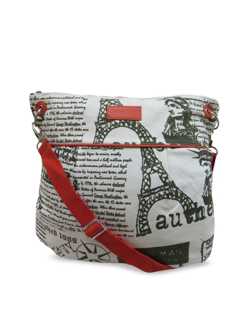 

Spice Art White & Black Printed Sling Bag