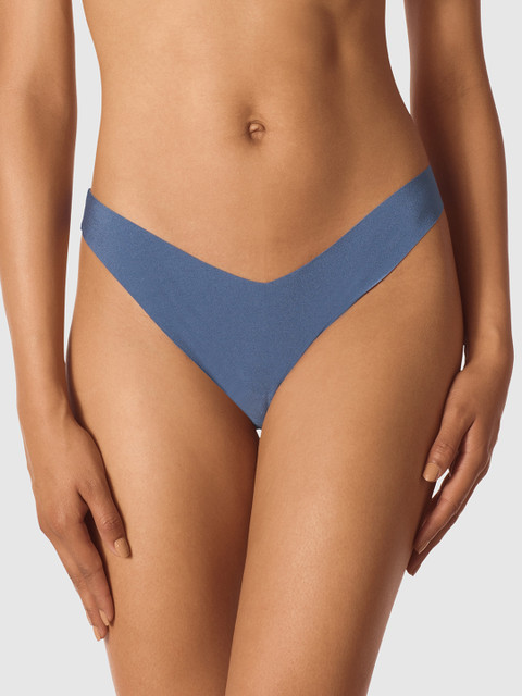 

La Senza Women Blue Solid Sexy No Show Thongs 11152311-41M6