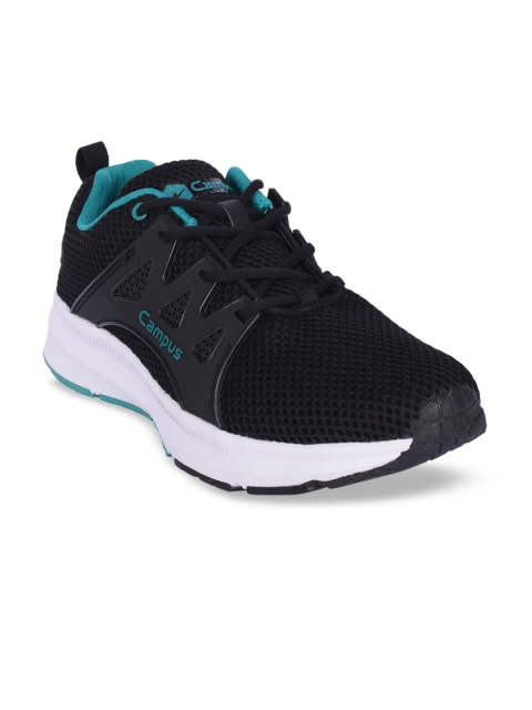 

Campus Men Black & Turquoise Blue CENTRO Mesh Running Shoes