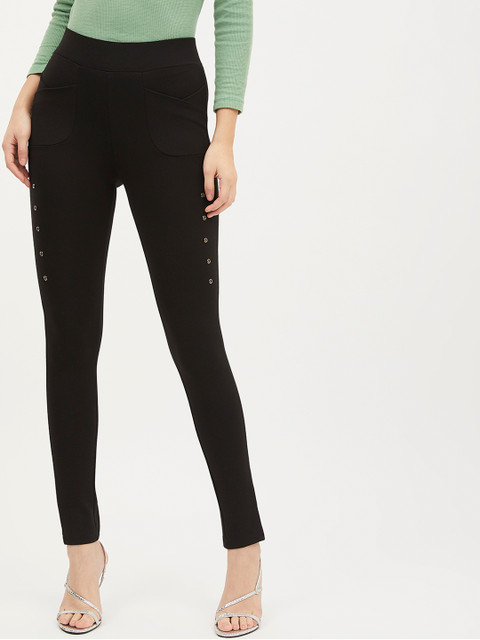 

Harpa Women Black Solid Jeggings