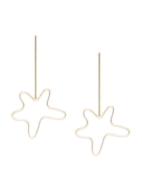 

Blueberry Gold Star Shaped Drop Earrings
