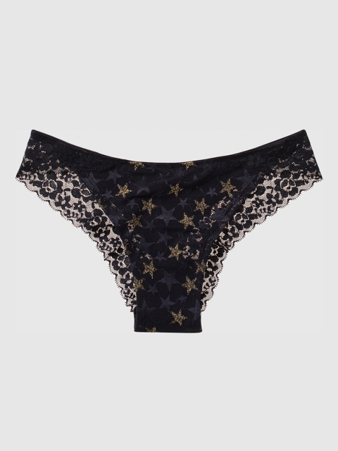 

La Senza Women Black Lace Bikini Briefs 11161122-03YZ