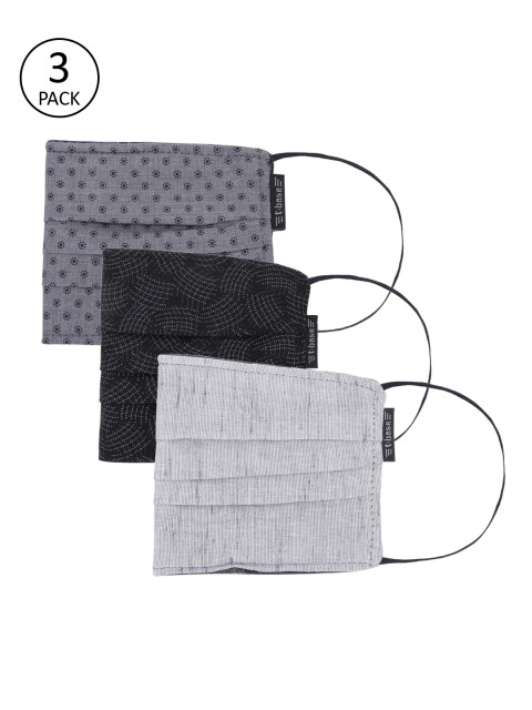 

t-base Unisex Assorted 3 Pcs 2-Ply Outdoor Reusable Fabric Masks