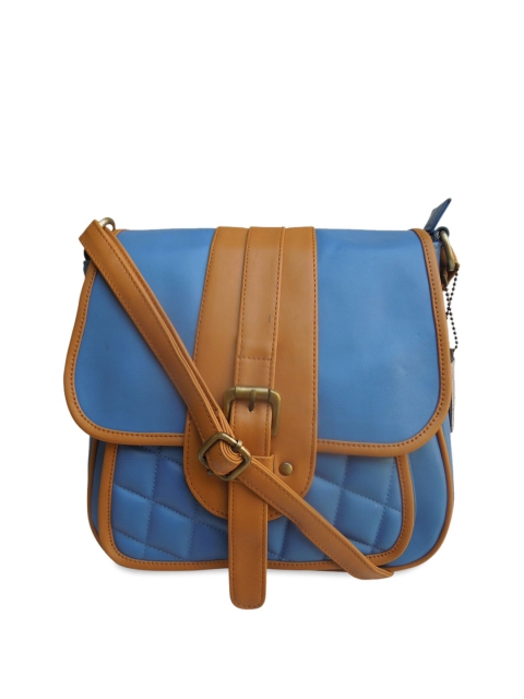 

Spice Art Blue & Beige Colourblocked Sling Bag