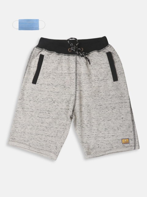 

Lil Tomatoes Boys Grey Solid Regular Shorts