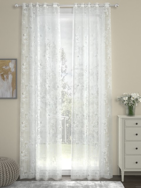 

ROSARA HOME White Set of 2 Door Curtains