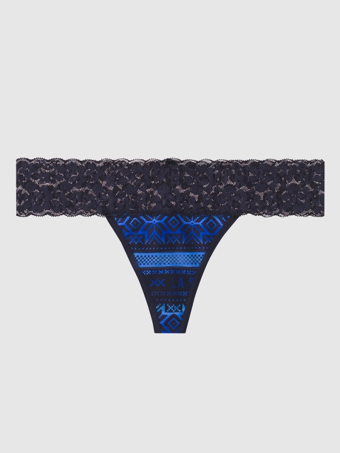 

La Senza Women Navy Blue Self Design Thongs 11059972-4DLO
