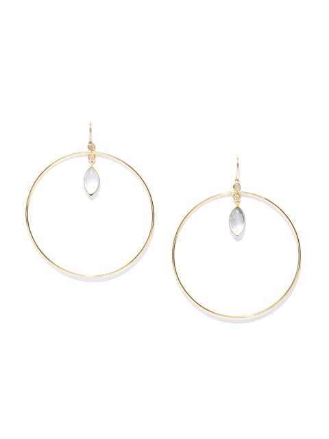 

Blueberry Gold Circular Hoop Earrings