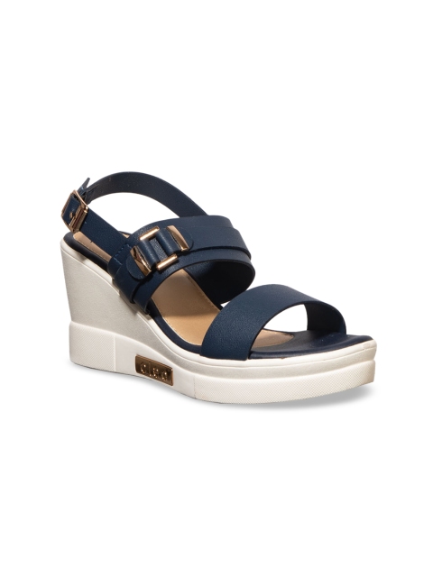 

Khadims Women Navy Blue Solid Wedges