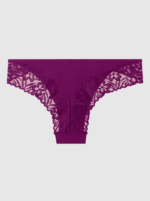 

La Senza Women Burgundy Solid Remix Bikini Briefs 11152328-3PTA