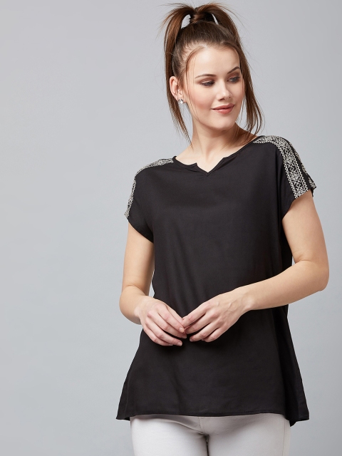 

RARE Women Black Solid Top