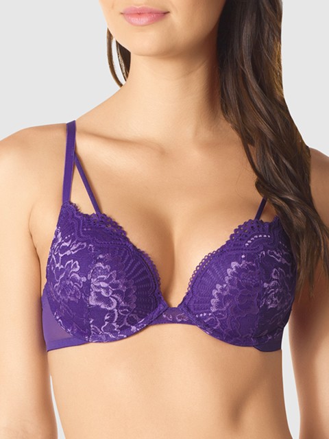 

La Senza Purple Lace Underwired Lightly Padded Plunge Bra 11149160-06P0