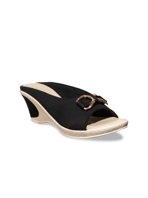 

Khadims Women Black Solid Wedge Heels