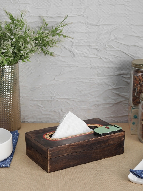 

VarEesha Brown Solid Mango Wood Hand-Made Tissue Holder