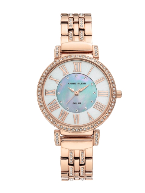 

ANNE KLEIN Women White Solar Powered Analogue Watch AK3632MPRG