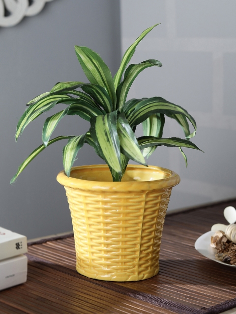 

CDI Yellow Ceramic Bucket Table-Top Planter