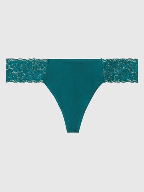 

La Senza Women Turquoise Blue Solid Thongs 11128949-4G6F