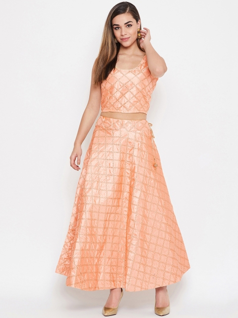 

TULIP 21 Orange Ready to Wear Lehenga with Blouse