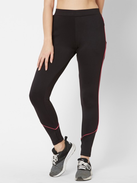 

Sweet Dreams Women Black & Pink Solid Slim Fit Tights